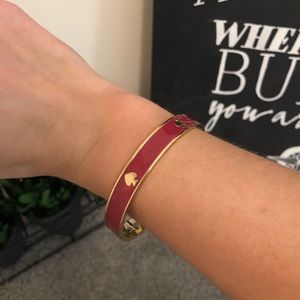 Kate Spade Red & Gold Bangle Bracelet - One Size